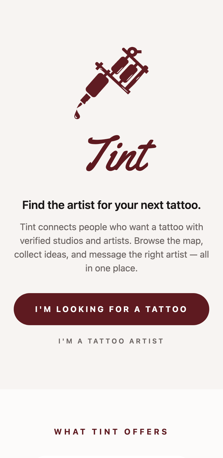 Tint početni ekran / Tint welcome screen